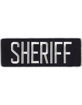 Novelty (U-N101C) Sheriff 11" Patch White on Black