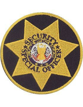 Novelty (U-N216A) Security Special Officer Seven Point Star in Circle Gold/Navy