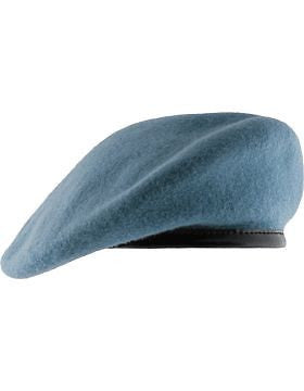 Beret (BT-D18/07) Uniform Blue with Leather Sweatband Size 7 1/4" (Unlined)