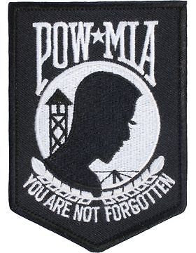 N-201 Prisoner Of War (POW) Missing In Action (MIA) Patch Black Large 3" x 4.25"
