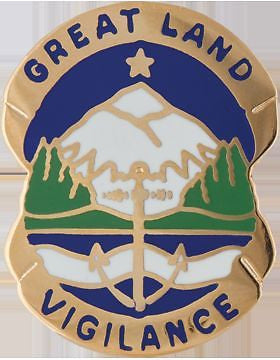 Alaska Area Command HQ ARNG Unit Crest (Great Land Vigilance)