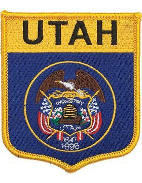 Utah 3 3/4" Shield (N-SS-UT1) with Gold Border