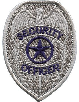 Novelty (U-N219B) Security Guard with Star 3.75" x 2.75" Badge Silver