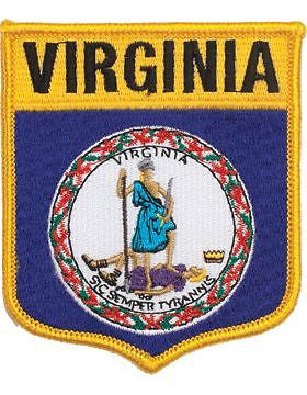 Virginia 3 3/4" Shield (N-SS-VA1) with Gold Border