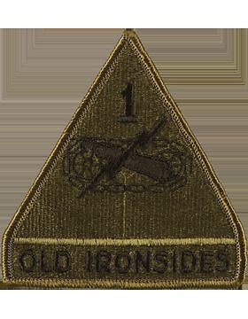 1 Armor Division with Tab Subdued Patch