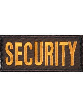 Novelty (U-N122C) Security 2" x 4" Patch Gold on Brown