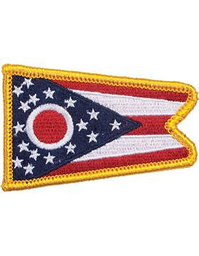 Ohio 2" x 3" Flag (N-S-OH1) with Gold Border