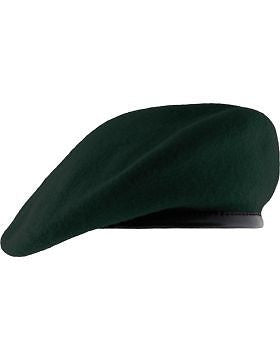 Beret (BT-D08/06) SF Green with Leather Sweatband Size 7 1/8" (Unlined)
