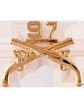 No-Shine (NS-RO-MP2) 97th Military Police Officer Regimental BOS (No Bottom Bar)