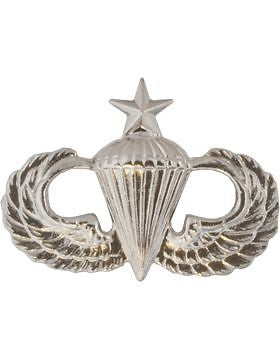 No-Shine (NS-T308) Senior Parachutist Tie Tac (Silver)