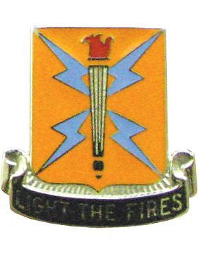 0129 Signal Bn Unit Crest (Light The Fires)