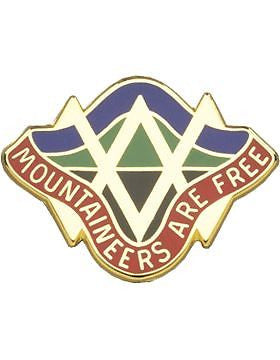 West Virginia State HQ ARNG Unit Crest (Mountaineers Are Free)