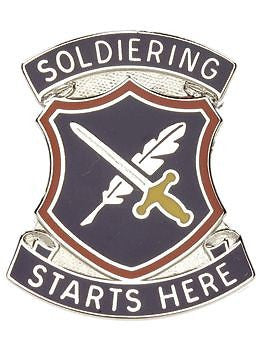 0095 Adjutant General Battalion Unit Crest (Soldiering Starts Here)