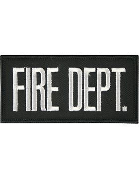 Novelty (U-N129A) Fire Department 2" x 4" Patch White on Black