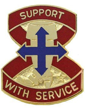 0008 Support Group Unit Crest (Support With Service)