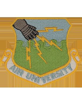 USAF Air University Full Color Patch With Fastener Dark Blue Letters