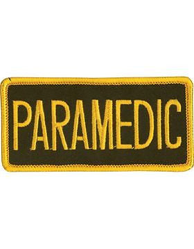 Novelty (U-N125A) Paramedic 2" x 4" Patch Gold on Black