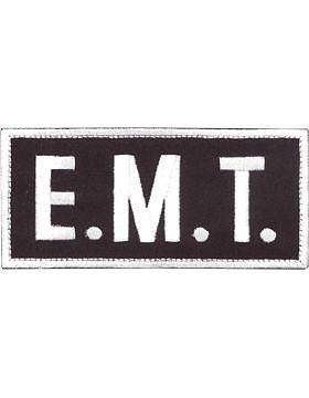 Novelty (U-N124B) Emergency Medical Technician 2" x 4" Patch White on Black